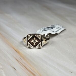 NEW Ashby Statement Ring Sterling Silver White Topaz Size 7 NWT